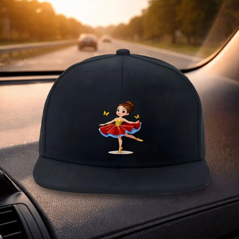 Gorra de béisbol unisex clásica de ala plana con diseño de bailarina, gorra ajustable tipo pico de pato, adecuada para actividades al aire libre, Mardi