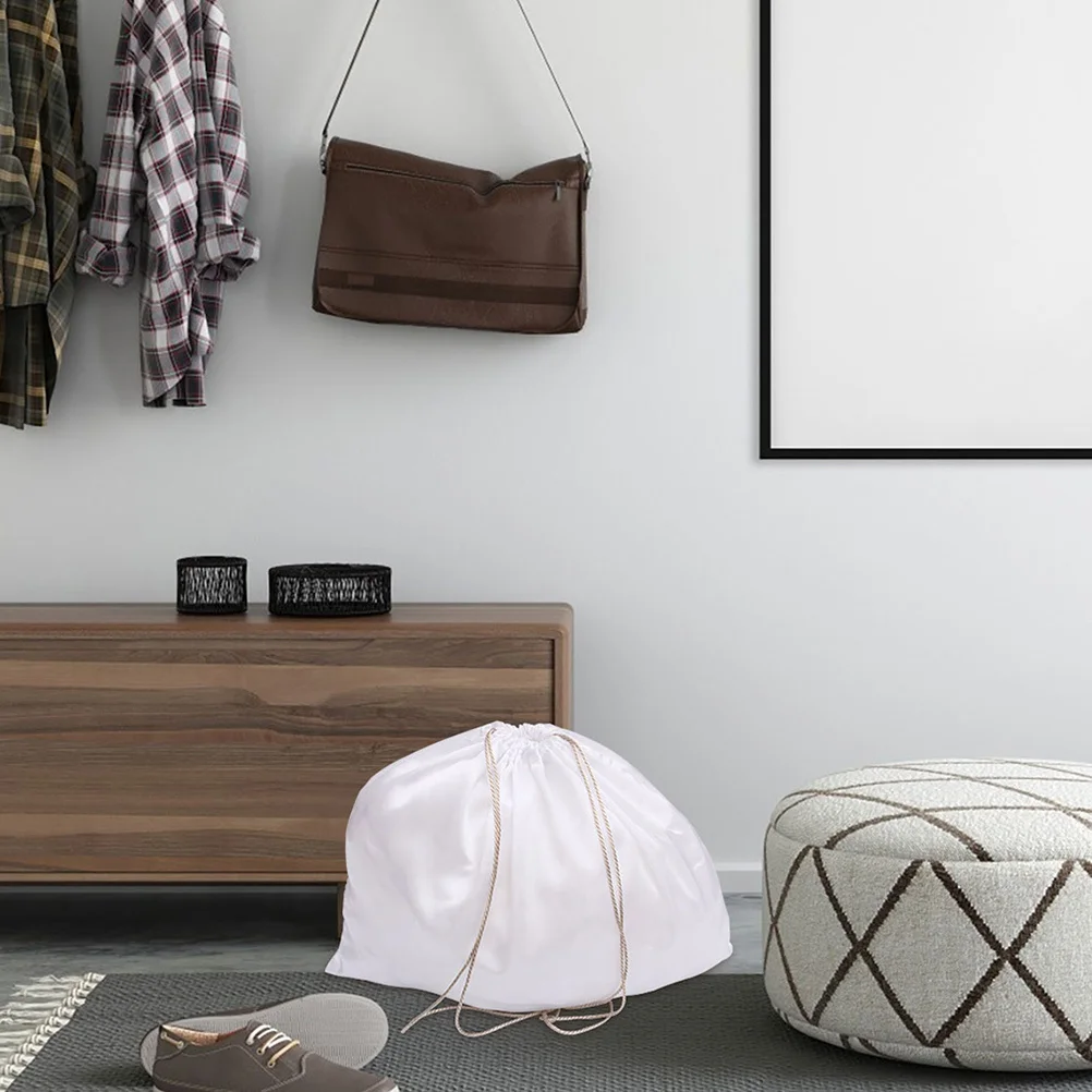 

4pcs Satin Drawstring Bags Storage Pouches For Jewelry Cosmetics Underwear Socks Travel Organizer Gift Bags Small Size Fabric