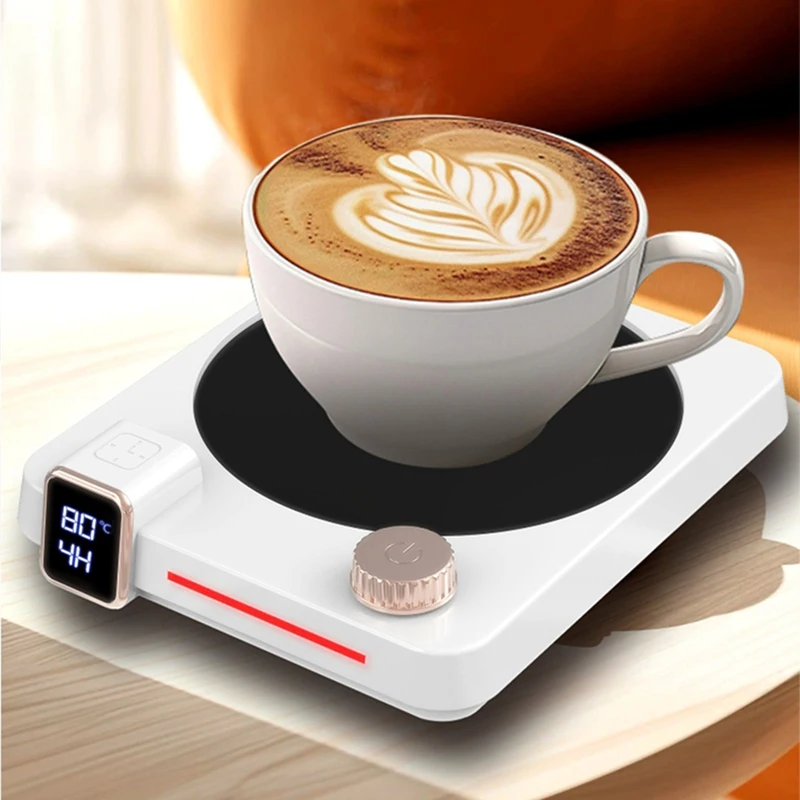 Aquecedor de xícara de café de mesa de escritório, aquecedor de xícara de café, aquecedor de copo inteligente, para aquecer café, bebidas US Plug-AT64