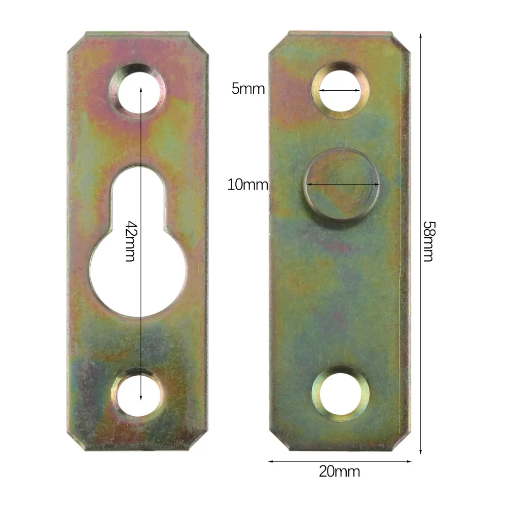 New Metal Flush Mount Bracket Iron Wall Mount Bracket Picture Hanger Concealed with Screws Furniture Connector Home Office