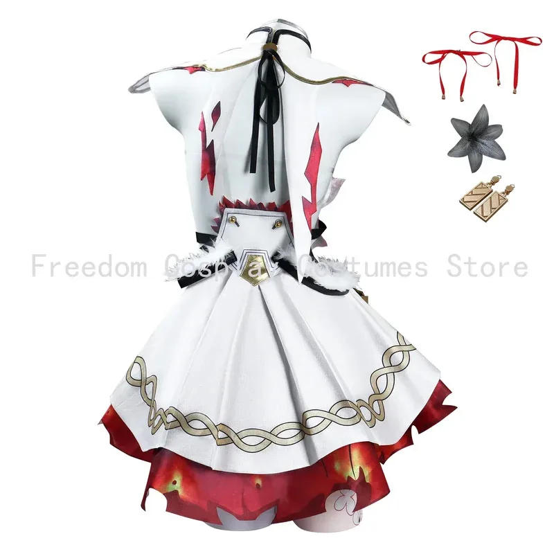 Камелия Косплей Костюм Парик Аниме Wuthering Waves Сексуальное Платье Серьги Кольца Головные Уборы Черные Поры Джинчжоу Хэллоуин Вечеринка Женщины