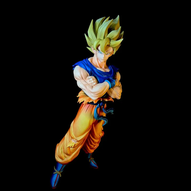 

Фигурка Гоку Супер Сайян 2 из Dragon Ball с сложенными руками, статуэтка из ПВХ, украшение для рабочего стола, подарок для коллекционеров аниме