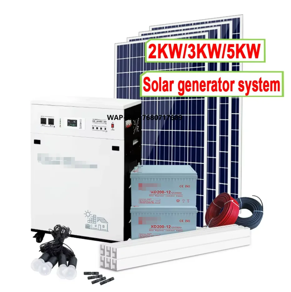 بيع المصنع مباشرة 48 فولت 5kw 10kw 20kw مجموعة كاملة خارج الشبكة الكل في واحد مولد الطاقة الاستخدام المنزلي 2kw 3kw نظام تخزين الطاقة الشمسية