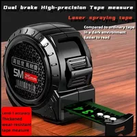 3/5/7.5/10M High Precision Thickened Self-lock Tape Measure Fluorescent Wear-resistant Steel Tape Measuring Tape Gauging Tools
