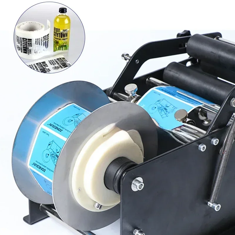 

Manual With Lower Pressure Cylinder Bottle Labeling Machine Self-Adhesive Label Packaging Machine Transparent Lab