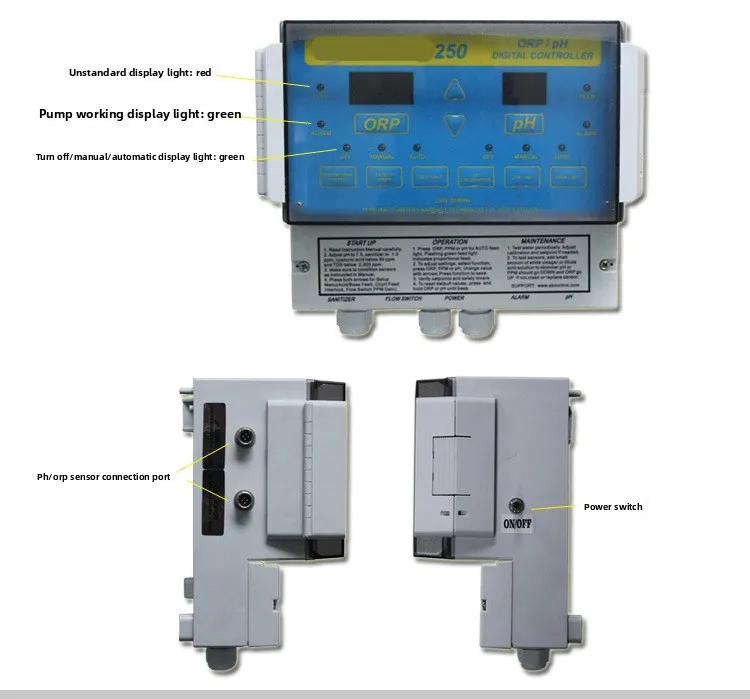 Swimming pool water quality special monitor Residual chlorine analyzer Automatic control dosing device Swimming pool water