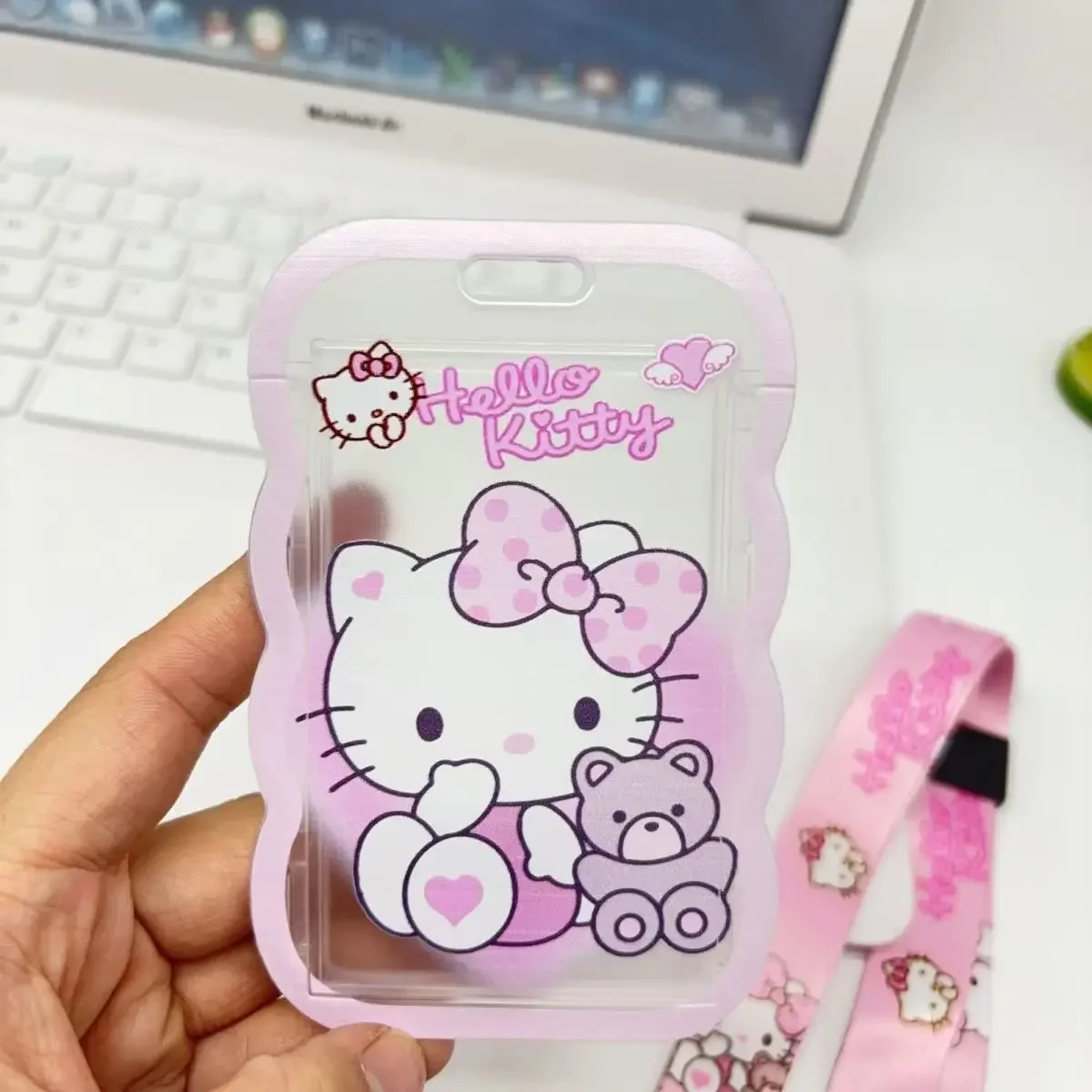 Funda de tarjeta Sanrio transparente con estampado de Kuroko, alta calidad