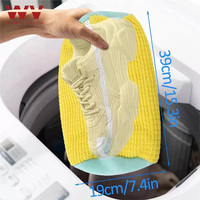 WV 1/2/4PCS Shoe Washing Machine Bag Machine Washable Shoe Washing & Drying Bag with Soft Fiber Clean Brush Double Zipper