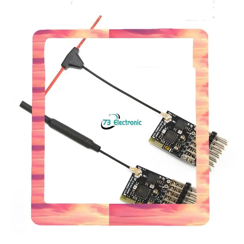 تسليم 24 ساعة ELRS 2.4G 7CH PWM استقبال Expresslrs RX 2400RX PWM/CRSF بروتوكول لطائرة RC FPV بدون طيار الثابتة الجناح كوادكوبتر