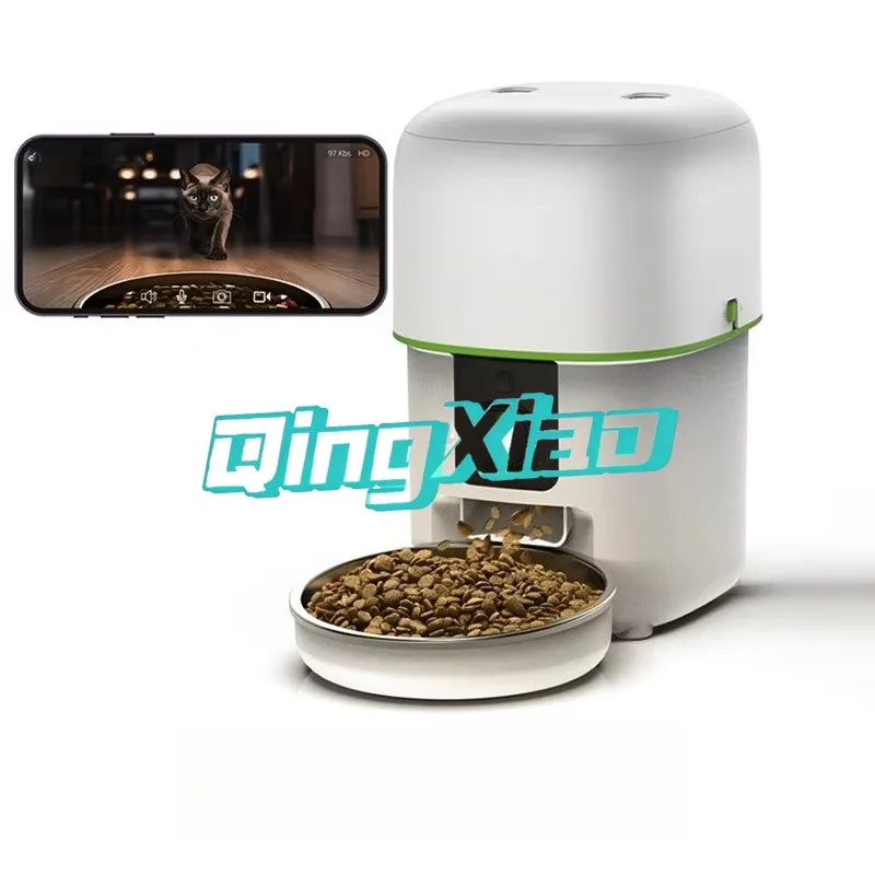 

Capacity Smart Pet Feeder Remote Monitoring Anti Jam Design For Cat And Dog Automatic Timed Dispenser With Visual Interaction