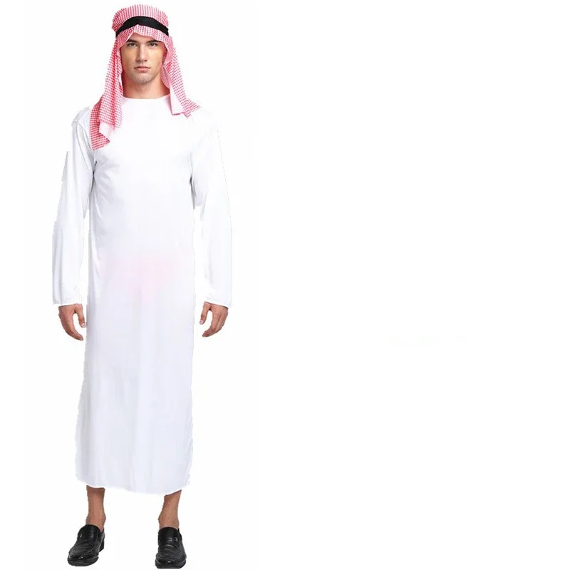 Women Men Male Saudi Arabic Robe Dubai Ramadan Muslim Fancy Dress Middle East Clothing Halloween Cosplay Costume