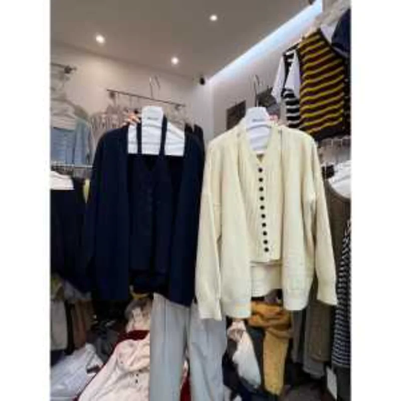 Veste pull tricotée pour femme, gilet col licou, paresseux, vent, Relaxation, ensemble deux pièces, nouvelle collection automne