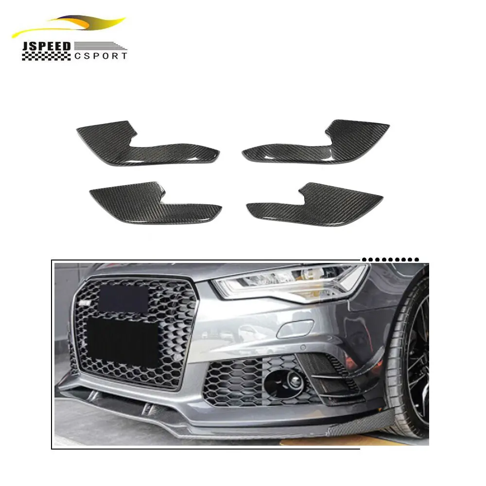 

Подходит для Audi A6 RS6 2013-2016 RS7 2012-2015 Пневматический нож маленькое крыло из углеродного волокна, передний бампер автомобиля, боковое украшение, утиное крыло для