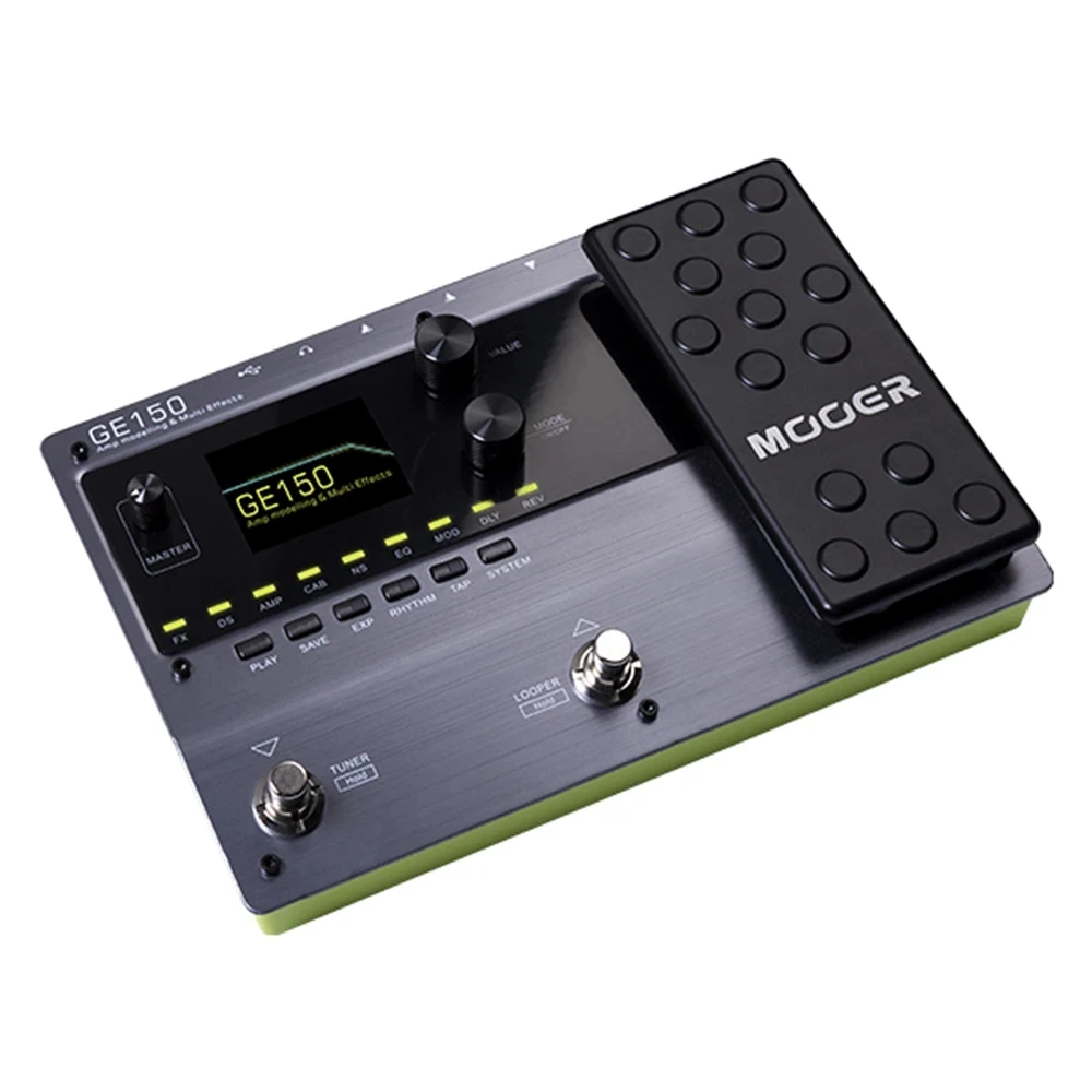 

MOOER GE150 Guitar Pedal Amp Modelling&Multi Effects Pedal 55 Amplifier Models 80s Looper Guitar Effect Pedal Guitar Accessories