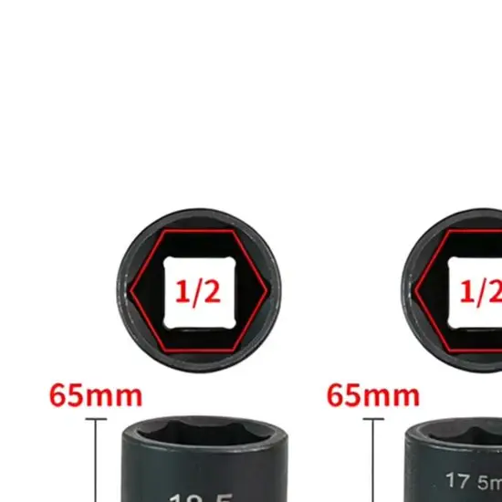 For 12 Inch Drive Wrenches Wheel Nut Set Roadside Tire Change Wheel Nut Set For Impact Wrench Chrome-molybdenum Steel