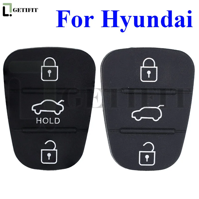 Smart Auto Car Key Replacement 3 Buttons Rubber Pad Key Shell for Hyundai Accent IX35 I30 for Kia Rio K2 K5 Car Flip Folding Key