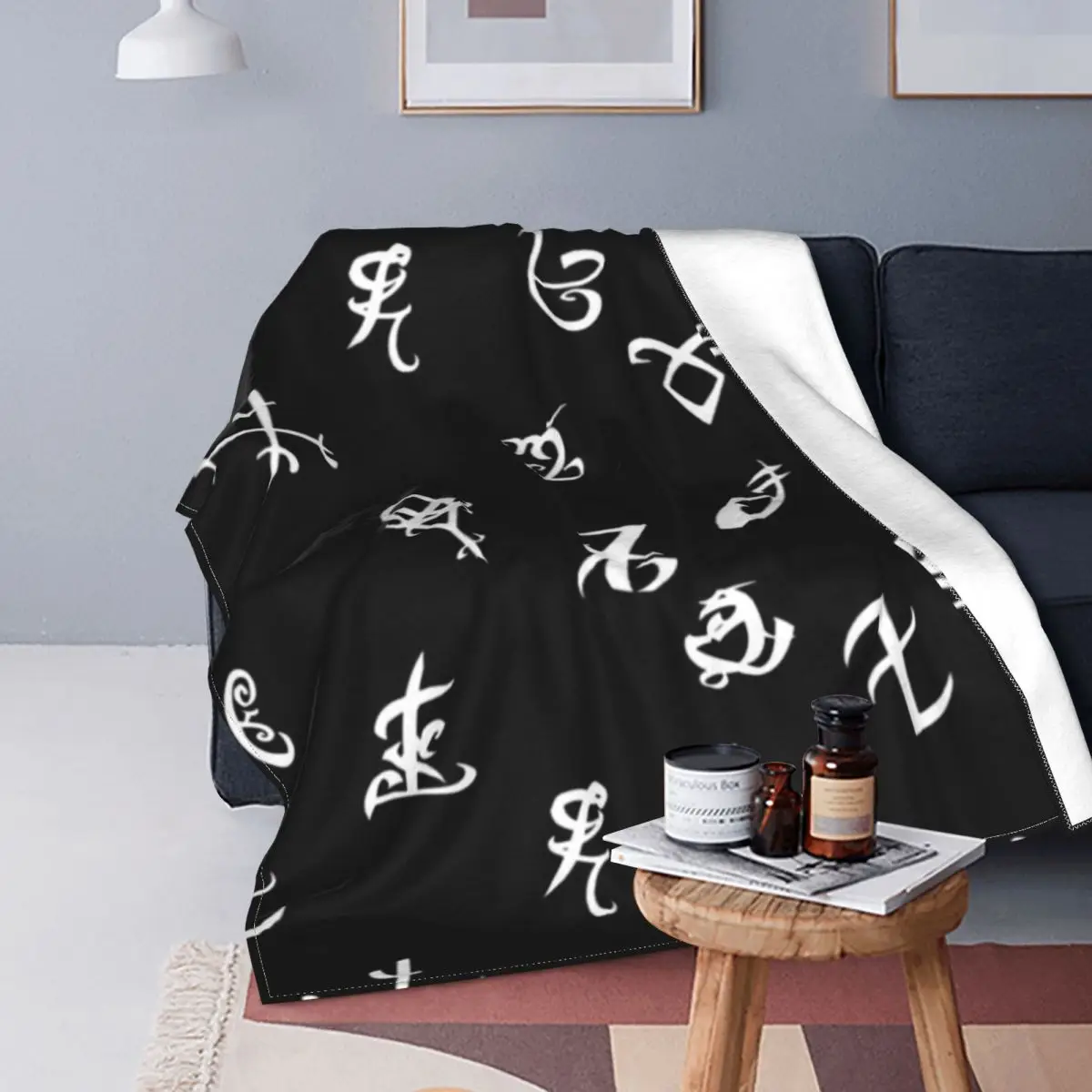 Shadowhunters Angel Blanket Evil Symbol Fleece Cold Blanket Super Soft Cheap Big Bedspread