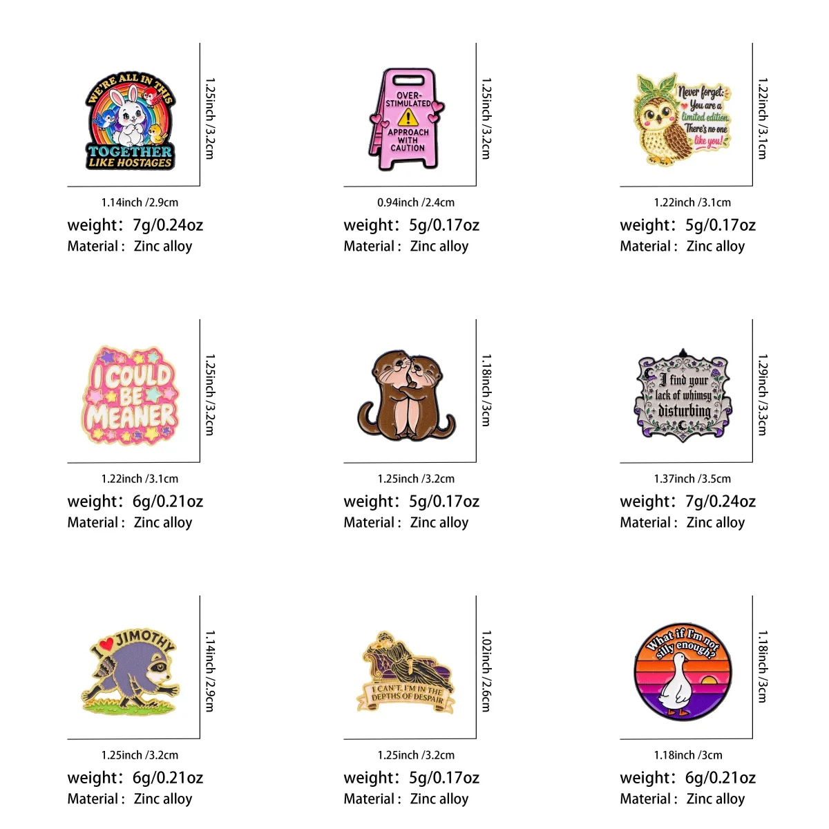 Feministische Zitate, Emaille-Anstecknadel, Cartoon-Waschbär-Gänse-Broschen für Frauen, niedliche Tier-Anstecknadeln, Abzeichen, Kleidungsaccessoires, Geschenke – Detail 1