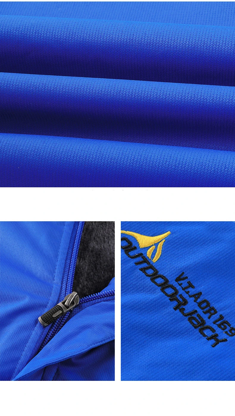 Men Outdoors Windproof Keep Warm Hiking Exercise Coat New Fashion Casual Detachable Hat Parka Winter Fleece Thicken Solid Jacket