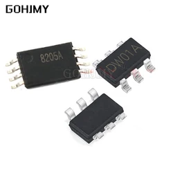 20pcs DW01+ 8205A each 10pcs combination DW01A SOT23-6 8205A SOP-8 battery protection chip