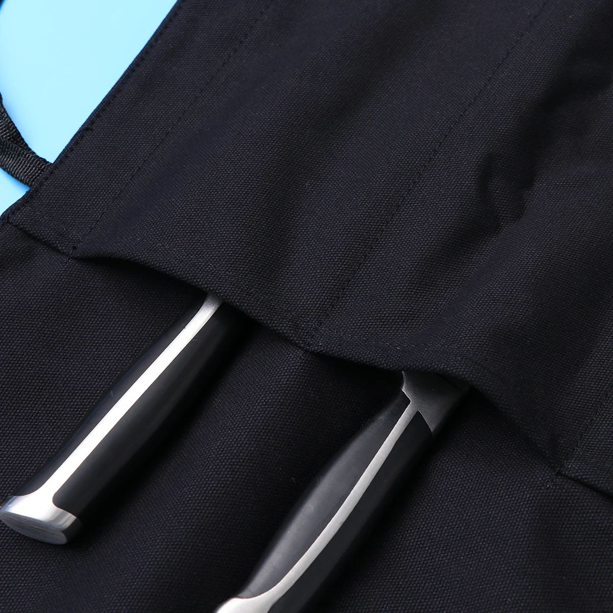 

Chef Roll Bag Portable Travel Case Carrier Black 4 Slots Cut Puncture Resistant Knife Storage Bag for Paring Carving Ceramic