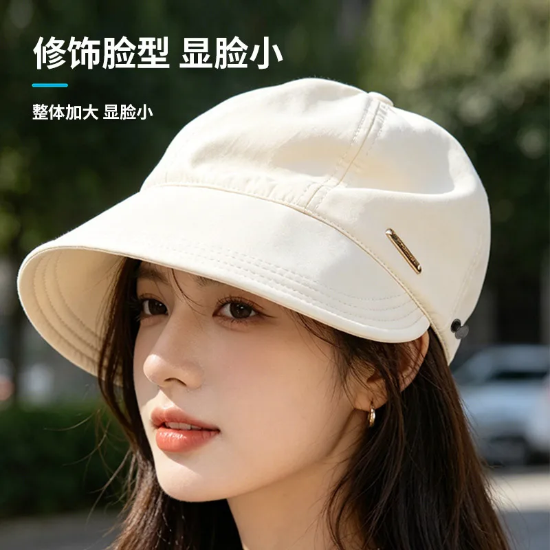 100 Percent Cotton Wide Brim Bucket Hat Uv Protection Sun Hat For Large Head Solid Color Sunscreen Face Covering Casual Cap For