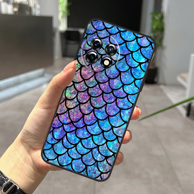 Mermaid Tail Scale Case For OnePlus 11 10 9 Pro 9RT 8T 10T Ace 2 Cover For OnePlus Nord CE 2 Lite N10 N20 2T