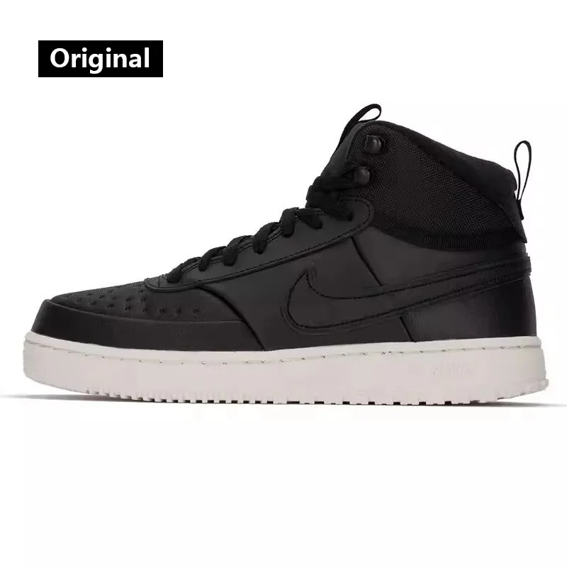 Nike Men's Shoes Classic retro COURT VISION Sneakers High-top Casual Shoes fashion Board Shoes Black DR7882-002