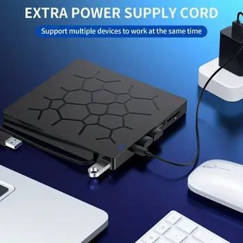 7合1 USB 3.0 外部光碟機便攜式DVD播放器,相容於筆記型電腦、桌上型電腦、Windows和Linux作業系統 10 最佳銷售 USB DVD - №4