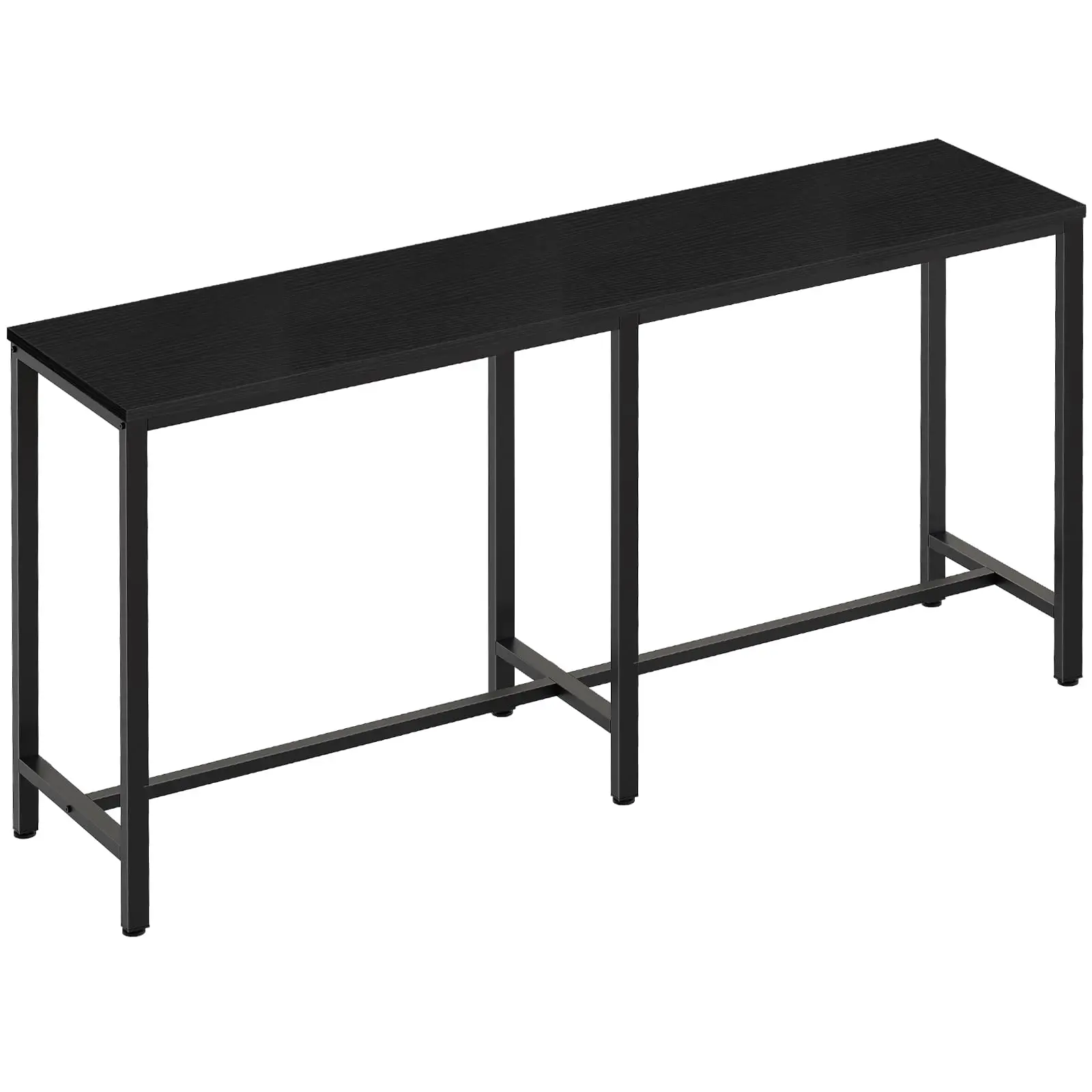

70.8 Inch Bar Table Counter Height Rectangular Pub Table For Kitchen Living Room Entryway Black