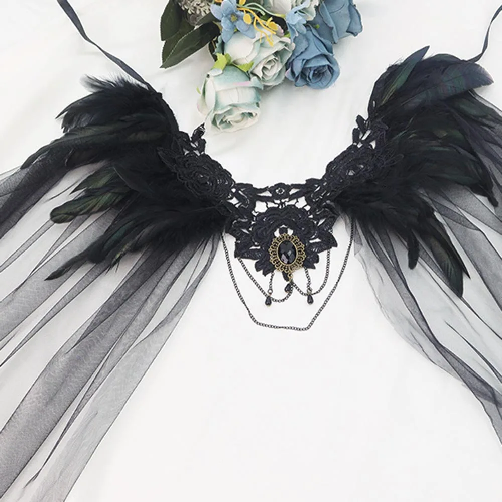 Gothic Veil Cape Tulle Black Tulle Cloak Cape Women Accessories Eye-Catching Halloween Cosplay Costume For Everyday Wear Cosplay