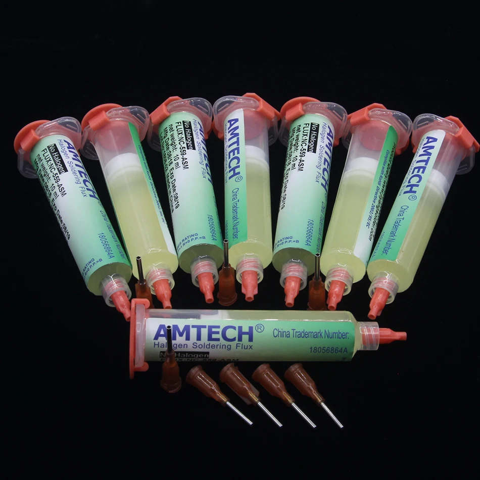 

10Pcs/lot AMTECH NC-559-ASM BGA PCB No-Clean Solder Paste Welding Advanced Oil Flux Grease 10cc Soldering Repair Paste