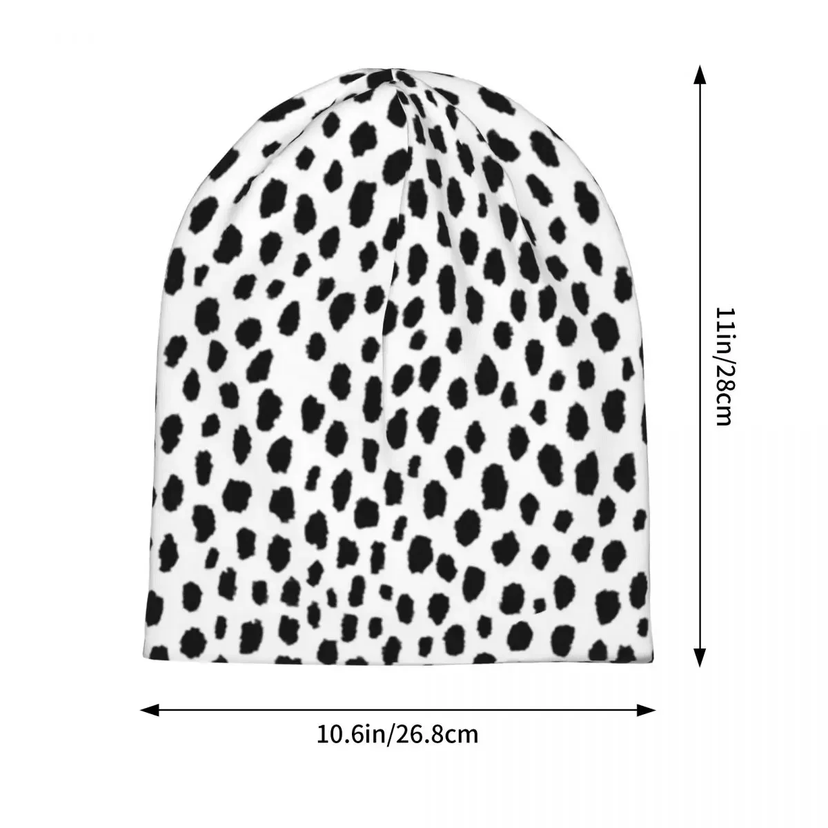 Dalmatian Spots Warm Knitted Cap Hip Hop Bonnet Hat Autumn Winter Outdoor Beanies Hats for Men Women Adult