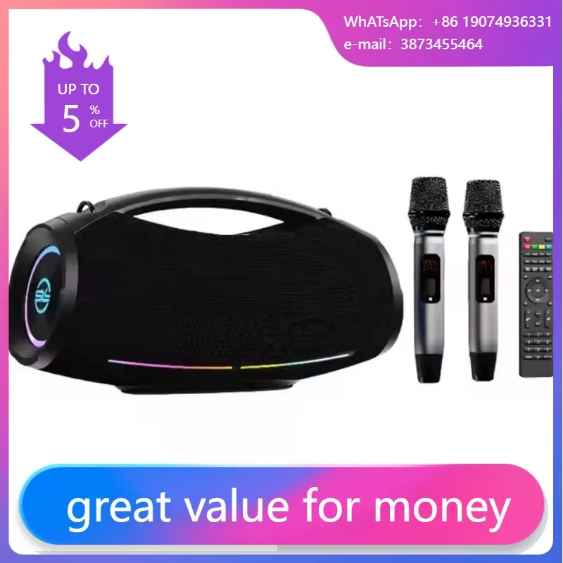 

S1615 200W Portable Outdoor Waterproof Party Karaoke Speaker Wireless Bass Loud Sound Stereo Subwoofer With Microphones