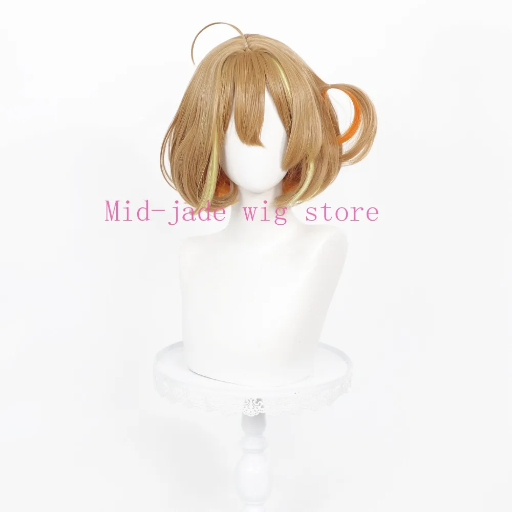Anis Cosplay Wig Gradient Side Ponytail Hair for Christmas Character Festival Costume Event and Studio Photography