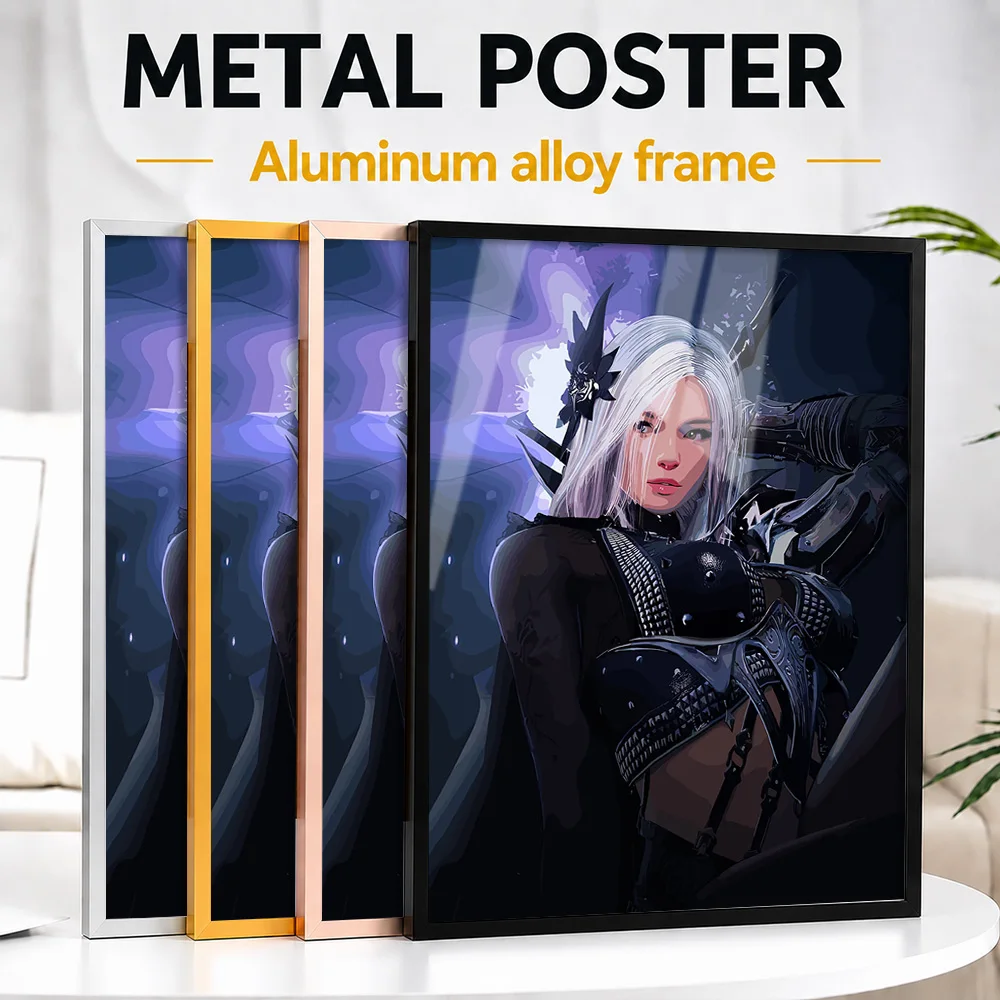 Black Desert Character Game Framed Aluminum Metal Poster Customized Hero Tribute Wall Art Created For Players To Style Studio
