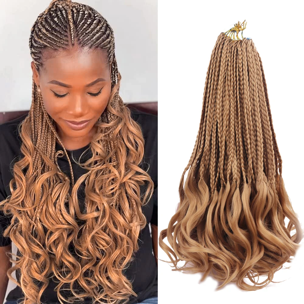 

French Curly Braids Hair Synthetic 16 inch Loose Wavy Bouncy Braiding Hair French Curls Synthetic Hair Extensions