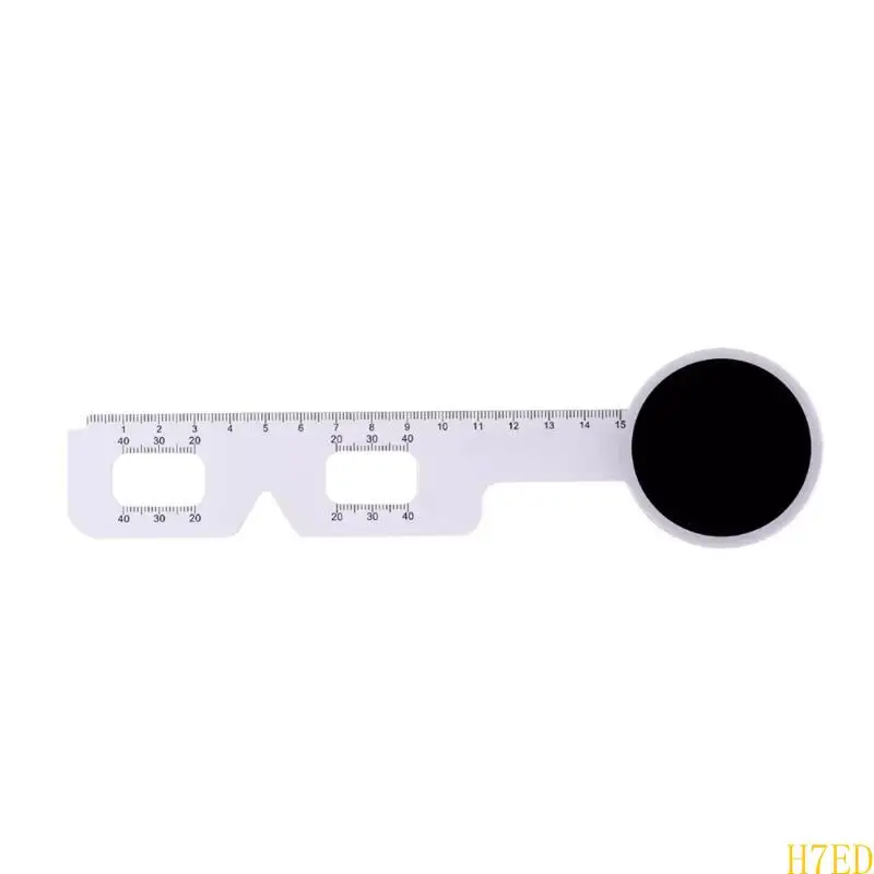 H7ed Eye Chart Pocket Eye Chart PD Ruler Eye Occluder (14 inci dari penampil)