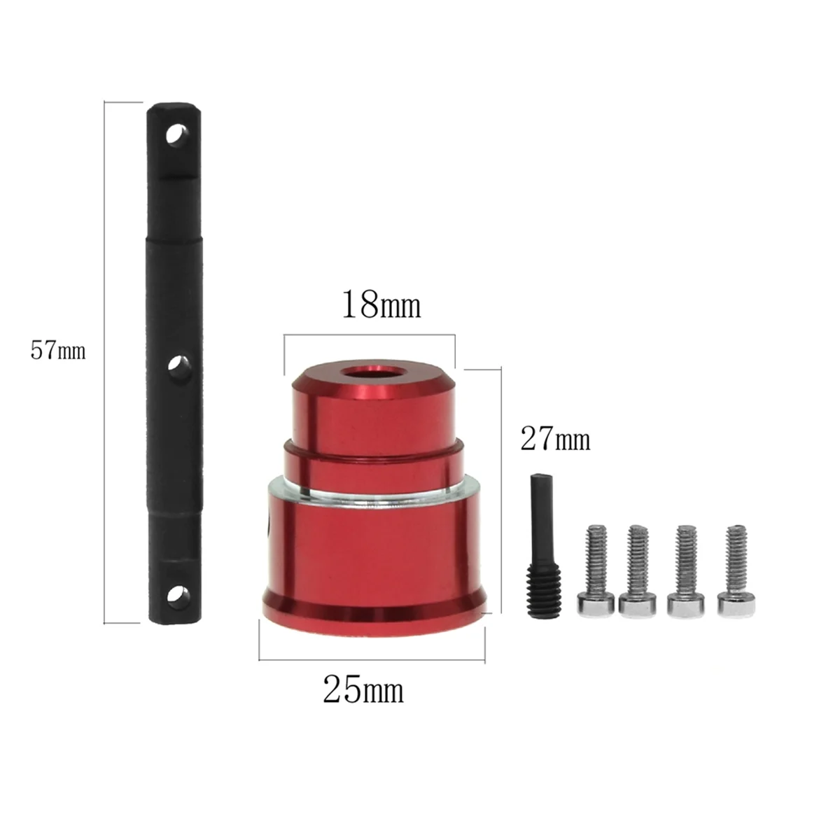 Aluminium Alloy Differential Locker Spool for SUMMIT 1/10 S RC Car Upgrade Parts Accessories Red