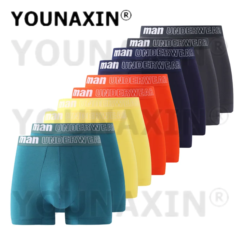 YOUNAXIN celana dalam boxer pria, celana dalam ukuran besar 10 potong/lot, celana dalam boxer besar, celana dalam Homme Knickers M sampai 7XL