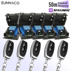 RF 433Mhz Remote Control Wireless Switch DC 12V 10A 1CH Relay Receiver  MiniTransmitter For Door Electromagnetic Lock DIY