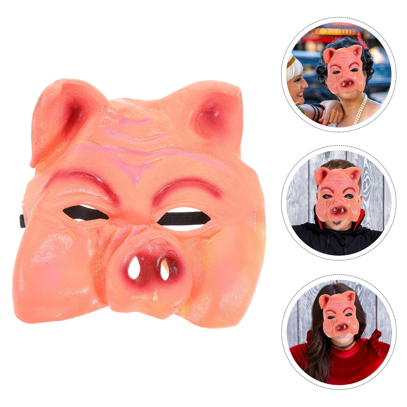 

Реалистичная маска полусвиньи, забавные животные, маскарадный костюм на Хэллоуин, реквизит для косплея для взрослых, маска свиньи для лица