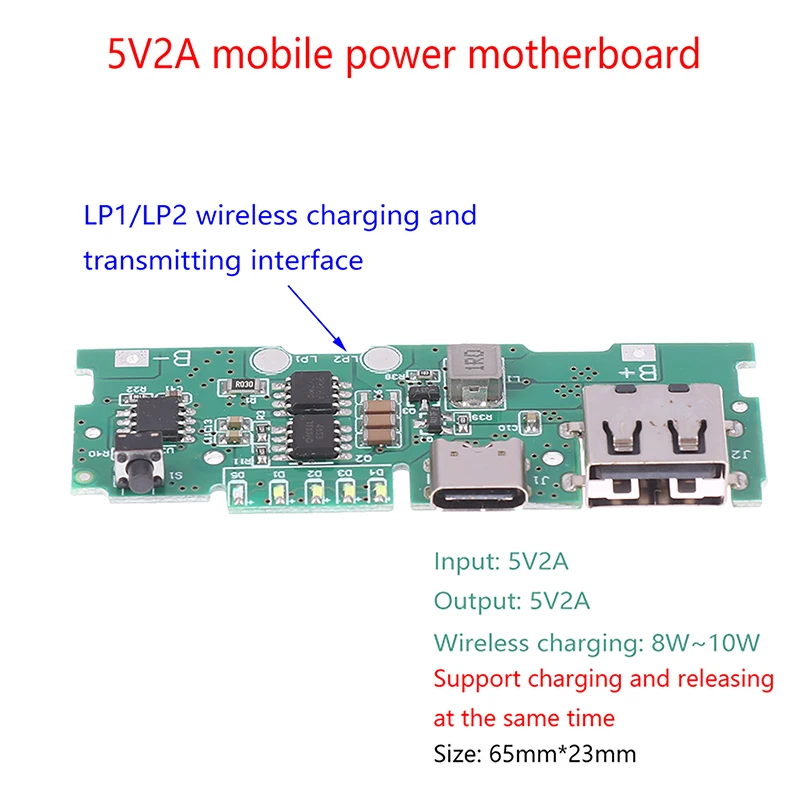 Micro/Type-C Power Bank Charger Module Charging Circuit Board 3.7V To 5V 2A/1A Step Up Boost Power Module For Mobile Power Bank