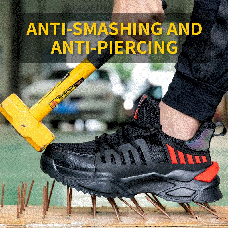 

Labor Protection Anti-smashing Anti-puncture Breathable Odor-proof Steel Toe Light Soft Wear-resistant Protective Work Shoes