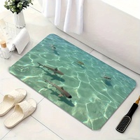 VIKAMA Underwater World Diatom Mud Bathroom Carpet Quick Suction Anti Slip Washable Shower Room Entrance Floor Mat