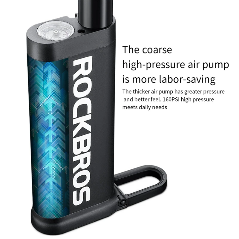 ROCKBROS 1 Piece Multi-Purpose Air Pump FV/AV Freeze-Resistant Accessories Black