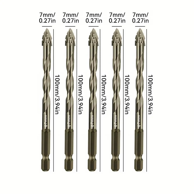 4-12mm Vier-Fluit Zaagtandboor Zaagtandboor Gereedschap Voor Glas/Tegel/Beton/Metaal Boor Set Gereedschap