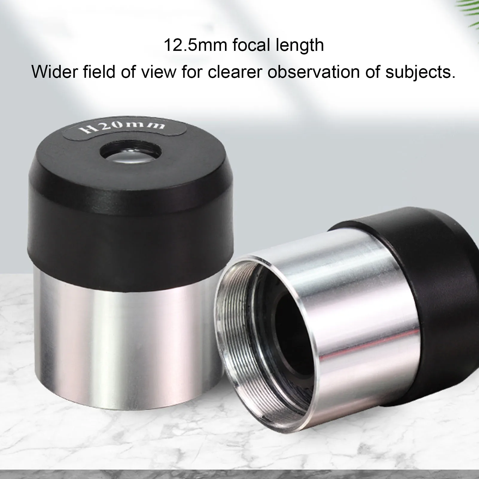 Окуляр астрономического телескопа, оптическое стекло из алюминиевого сплава, 1,25 дюйма, H12,5 мм, окуляр для аксессуаров, линза окуляра телескопа