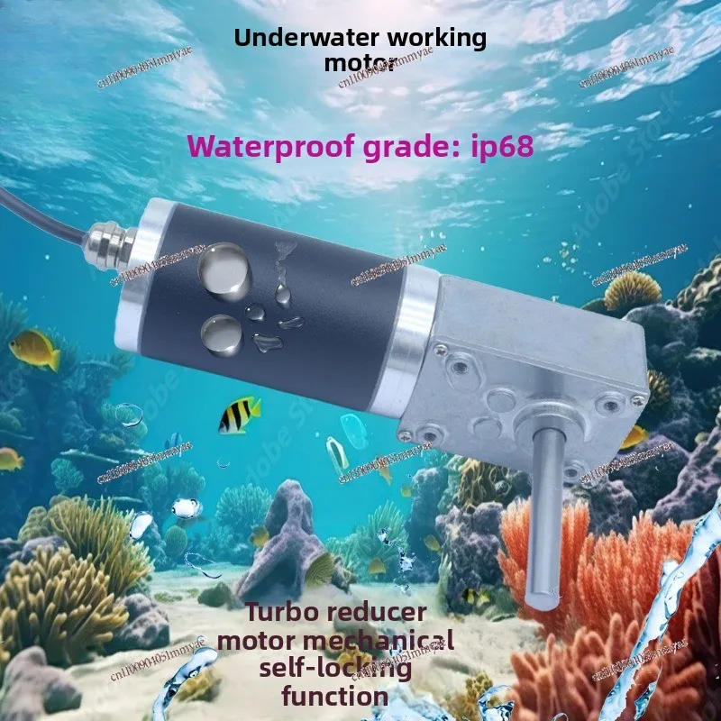 Waterproof Grade IP68 Geared Motor Metal Gear Worm Dust-proof Submersible Motor