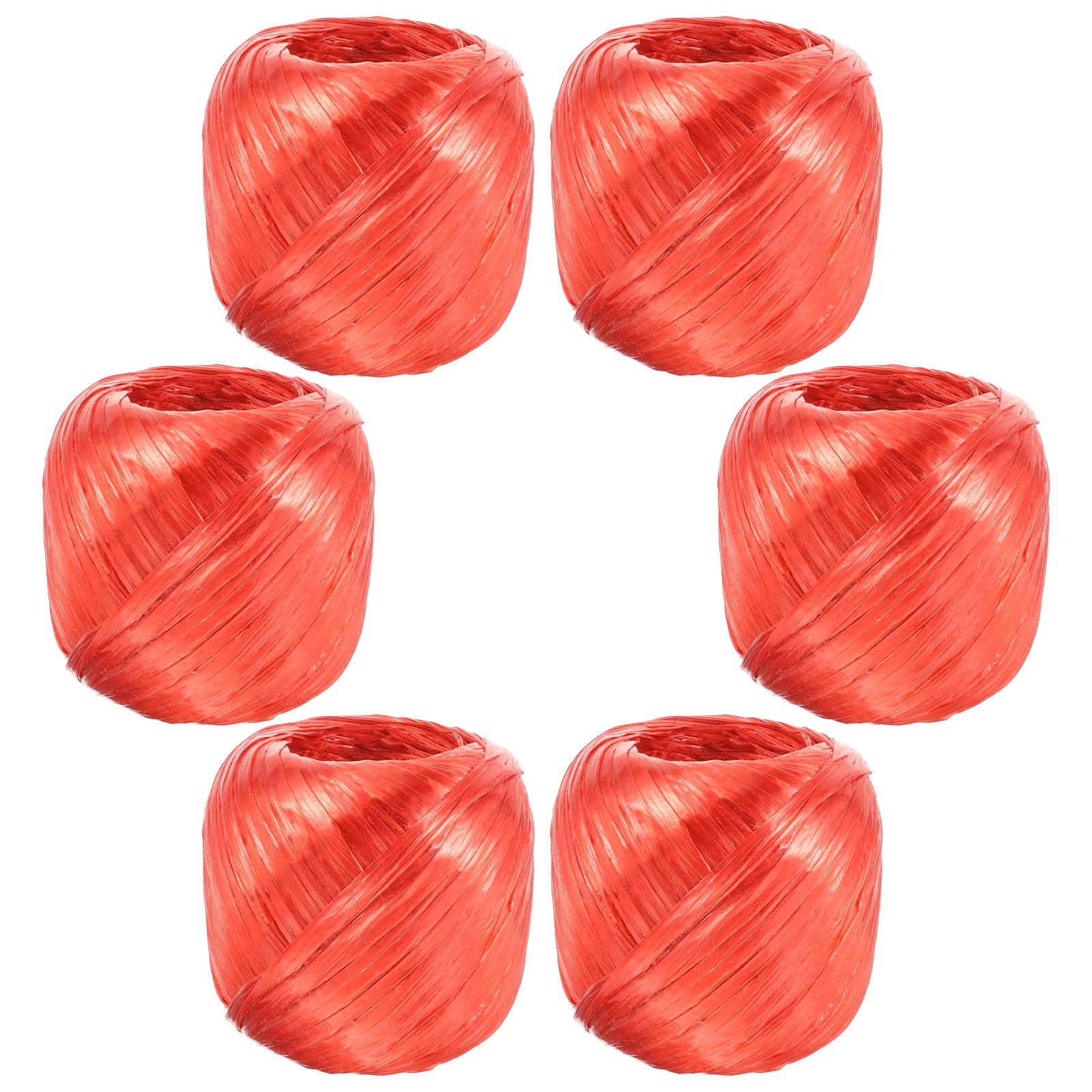 

6pcs 6 Rolls Plastic Binding Rope Bundle Strap For Car Cargo Lashing Motorbike Luggage Storage Box Moving Packing Fixing Rope